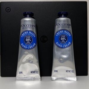 2 x L'Occitane Shea Butter Dry Skin Hand Cream 1 Oz/30 mL Travel Size New Sealed